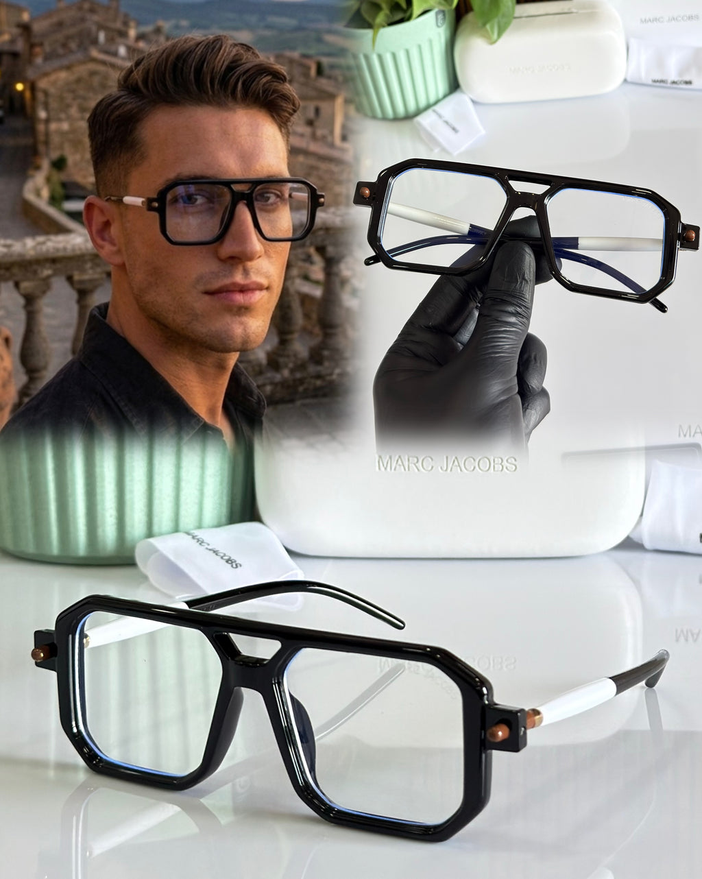 RR 8709 BLACK-WHITE TRANSPARENT